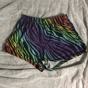 Rainbow zebra Soffe shorts